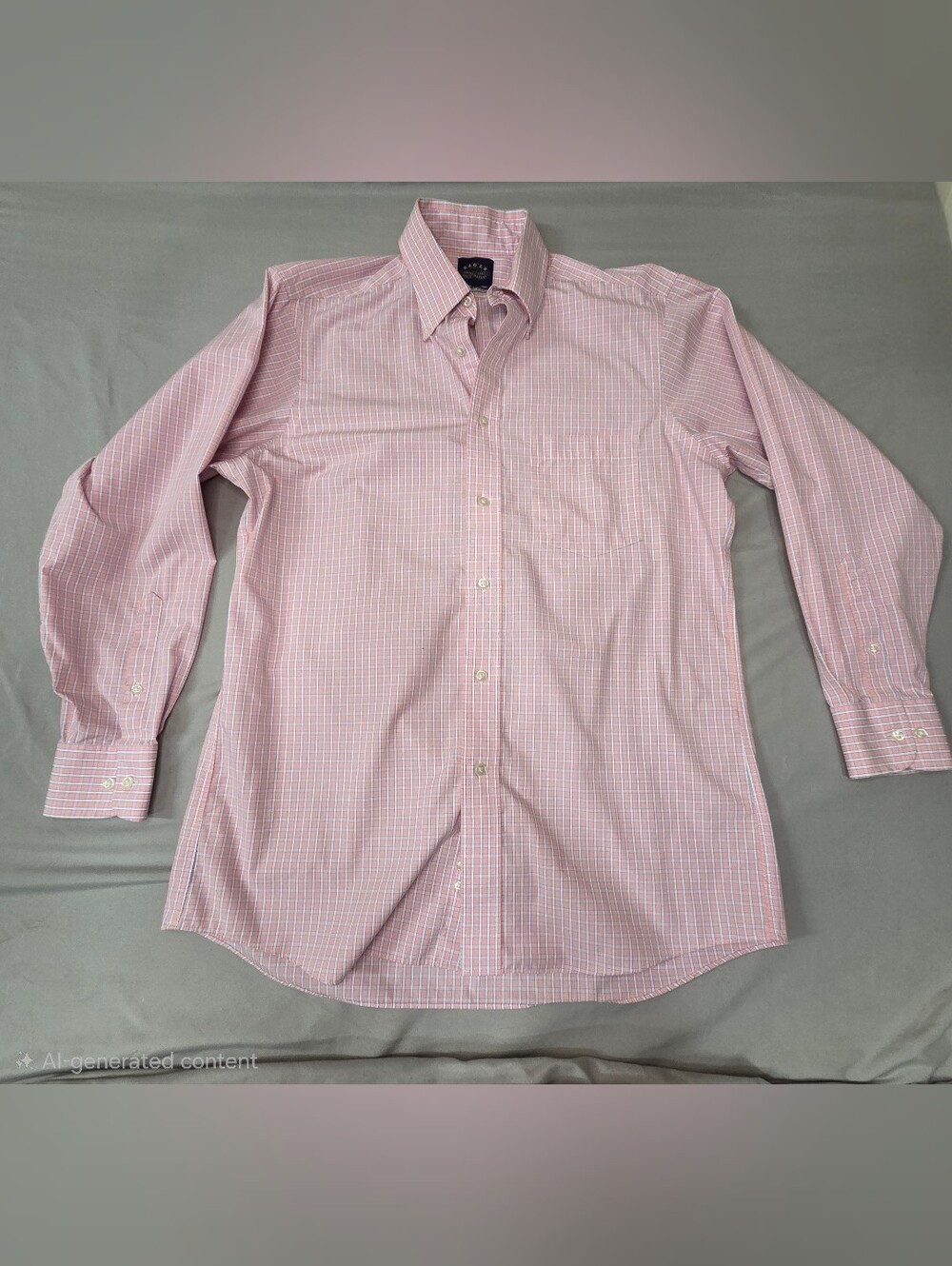 Eagle Shirtmakers 15.5 Pink Check Button Down
